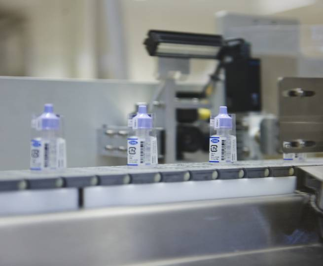 Vials On Packaging Line